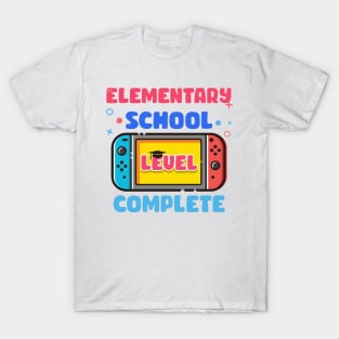 Elementary School Level Complete Last Day Of School Graduate Gift For Boys Girl Kids T-Shirt